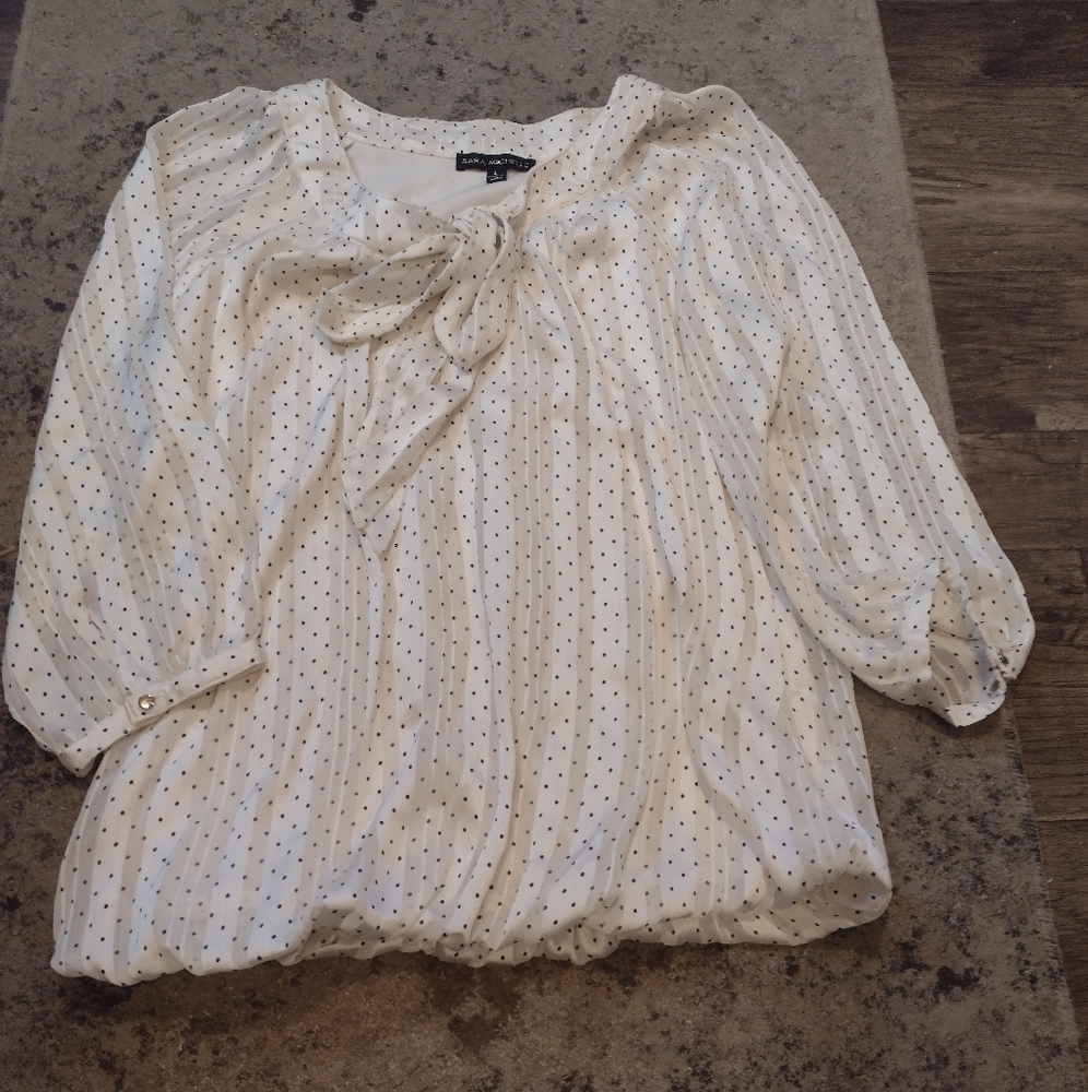 White Polka Dot Blouse